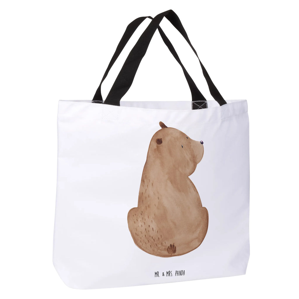 Shopper Bär Schulterblick Beutel, Einkaufstasche, Tasche, Strandtasche, Einkaufsbeutel, Shopper, Schultasche, Freizeittasche, Tragebeutel, Schulbeutel, Alltagstasche, Bär, Teddy, Teddybär, Selbstachtung, Weltansicht, Motivation, Bären, Bärenliebe, Weisheit