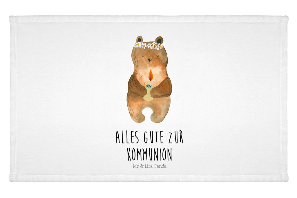 Handtuch Bär Kommunion Handtuch, Badehandtuch, Badezimmer, Handtücher, groß, Kinder, Baby, Bär, Teddy, Teddybär, Kommunion, Gottes Segen, Taufkerze, katholisch