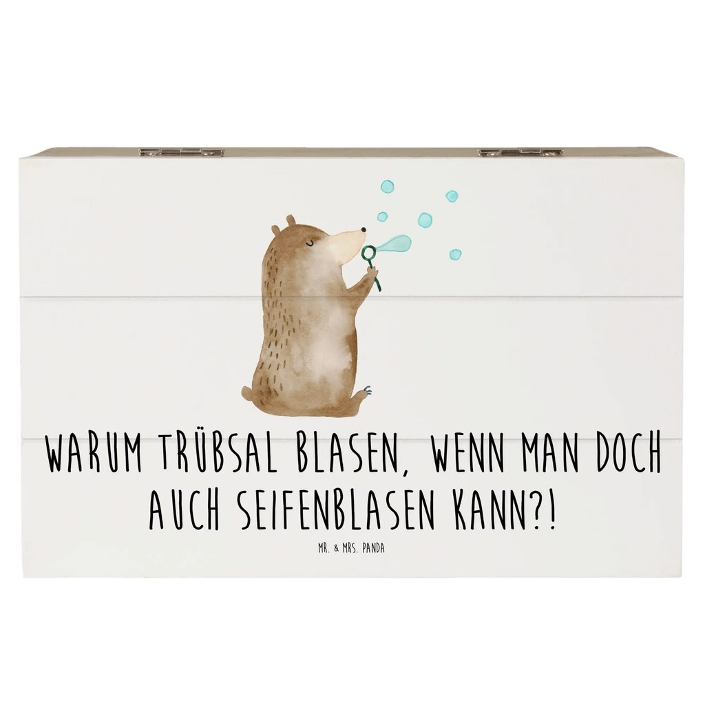 Holzkiste Bär Seifenblasen Holzkiste, Kiste, Schatzkiste, Truhe, Schatulle, XXL, Erinnerungsbox, Erinnerungskiste, Dekokiste, Aufbewahrungsbox, Geschenkbox, Geschenkdose, Bär, Teddy, Teddybär, Seifenblasen Bär Lustig Sein Glücklich Traurig Happy