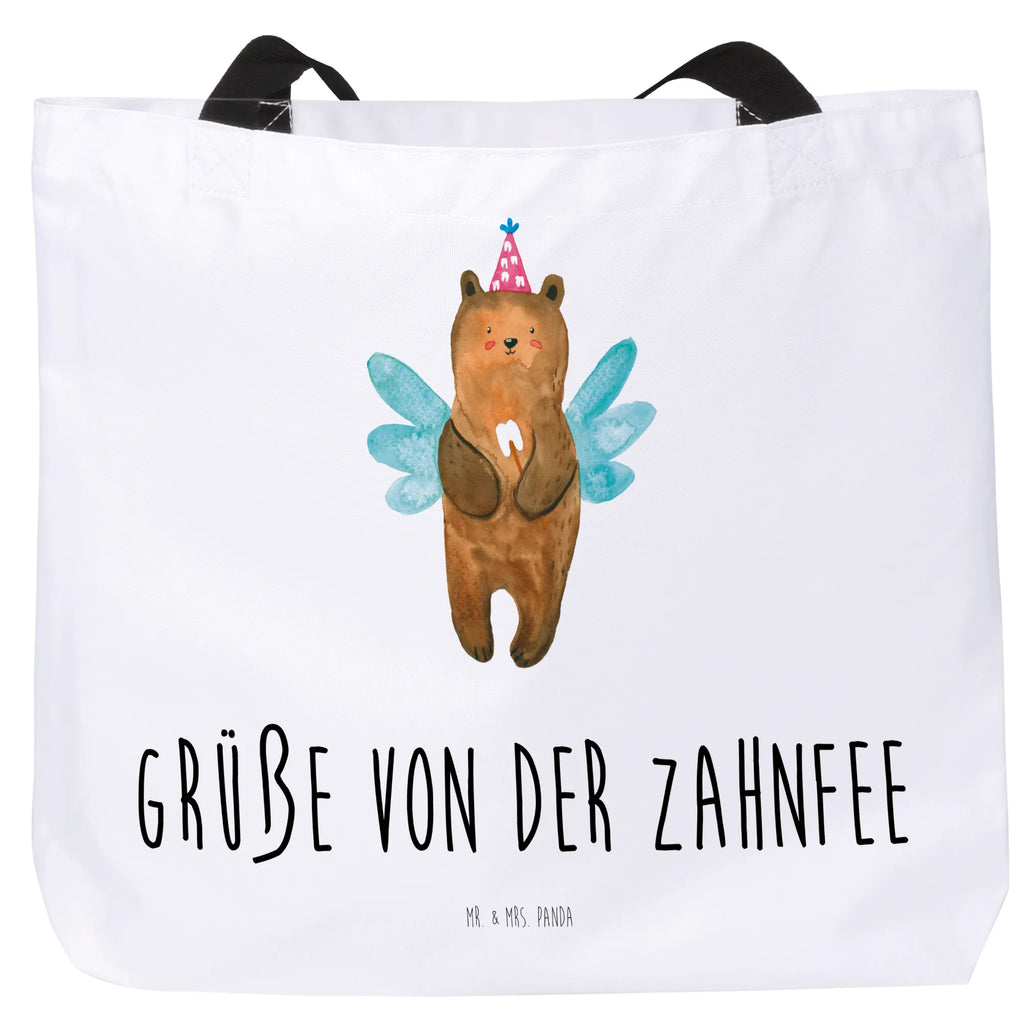 Shopper Bär Zahnfee Beutel, Einkaufstasche, Tasche, Strandtasche, Einkaufsbeutel, Shopper, Schultasche, Freizeittasche, Tragebeutel, Schulbeutel, Alltagstasche, Bär, Teddy, Teddybär, Zahnfee, Fee, Milchzahn, Erster Zahn