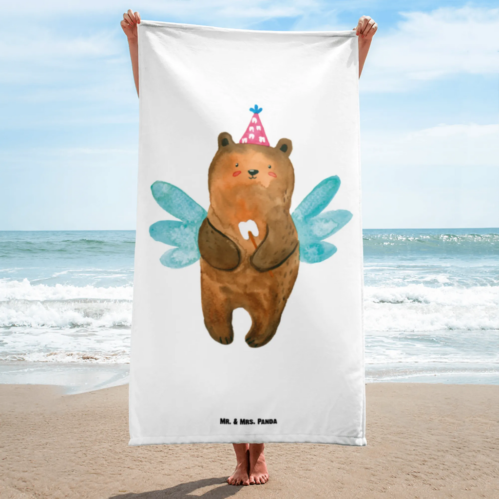 XL Badehandtuch Zahnfee Bär Handtuch, Badetuch, Duschtuch, Strandtuch, Saunatuch, Bär, Teddy, Teddybär, Zahnfee, Fee, Milchzahn, Erster Zahn