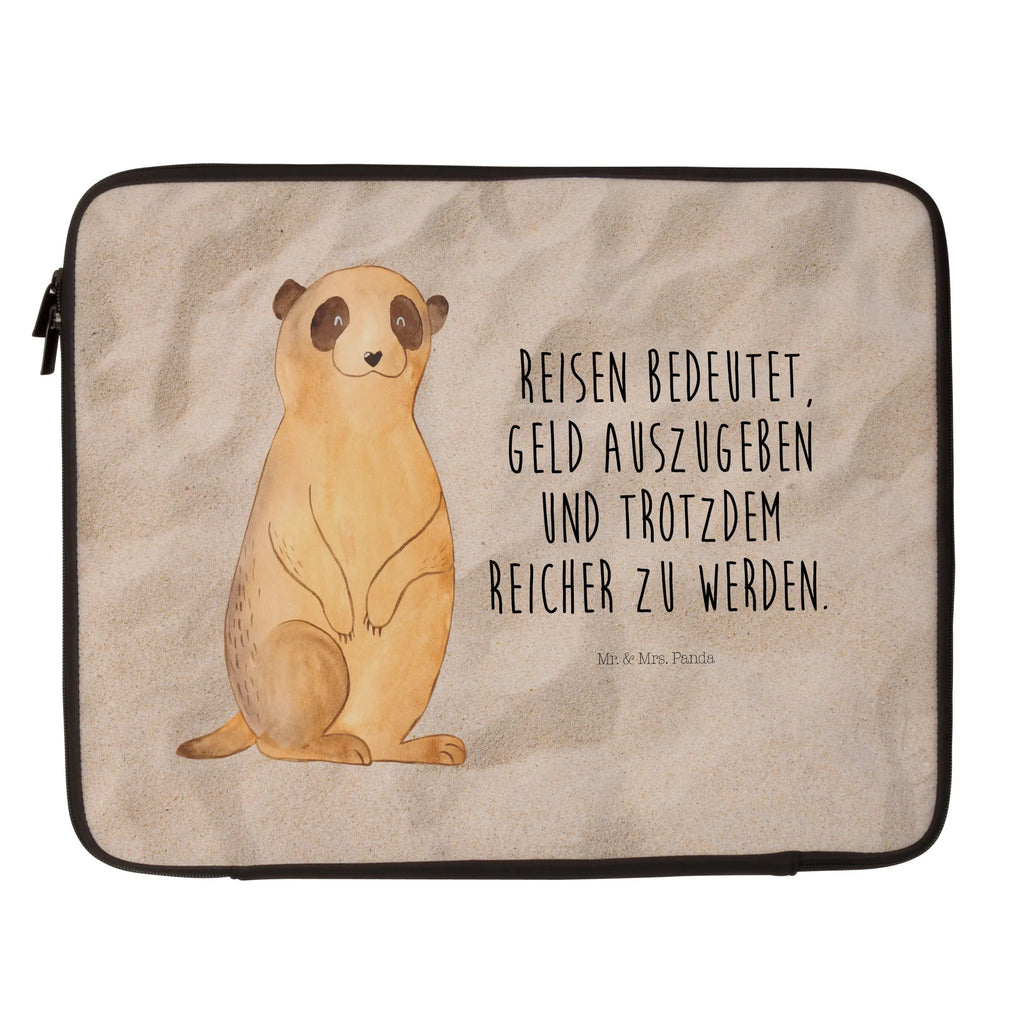 Notebook Tasche Erdmännchen Notebook Tasche, Laptop, Computertasche, Tasche, Notebook-Tasche, Notebook-Reisehülle, Notebook Schutz, Afrika, Wildtiere, Erdmännchen, Reisen, Spruch, Weltreise, Afrikareise, Roadtrip, Traveling