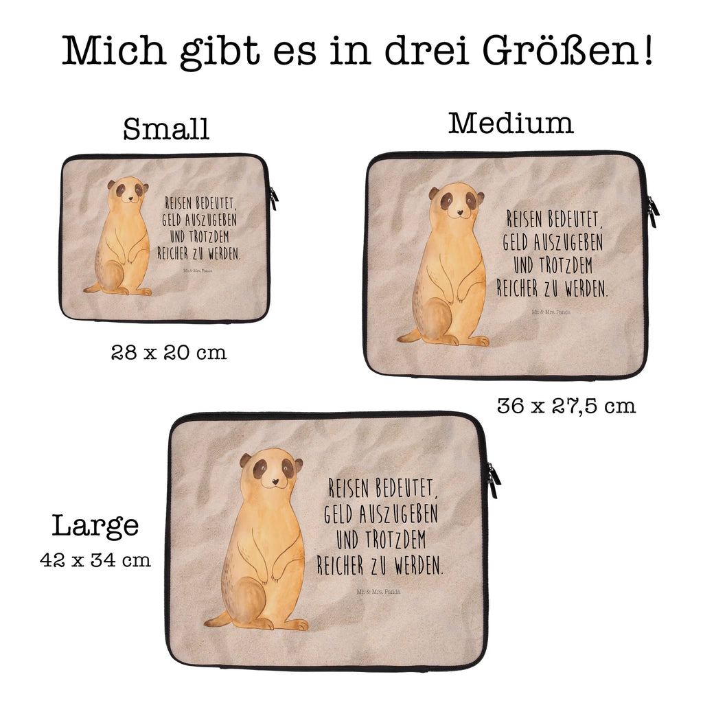 Notebook Tasche Erdmännchen Notebook Tasche, Laptop, Computertasche, Tasche, Notebook-Tasche, Notebook-Reisehülle, Notebook Schutz, Afrika, Wildtiere, Erdmännchen, Reisen, Spruch, Weltreise, Afrikareise, Roadtrip, Traveling