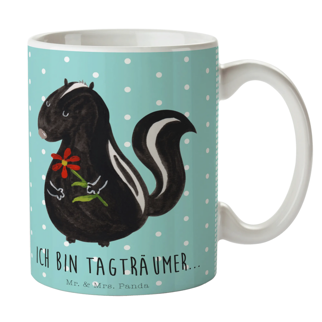 Tasse Stinktier Blume Tasse, Kaffeetasse, Teetasse, Becher, Kaffeebecher, Teebecher, Keramiktasse, Porzellantasse, Büro Tasse, Geschenk Tasse, Tasse Sprüche, Tasse Motive, Kaffeetassen, Tasse bedrucken, Designer Tasse, Cappuccino Tassen, Schöne Teetassen, Stinktier, Skunk, Wildtier, Raubtier, Stinker, Stinki, Tagträumer, verträumt, Dreams, Träume