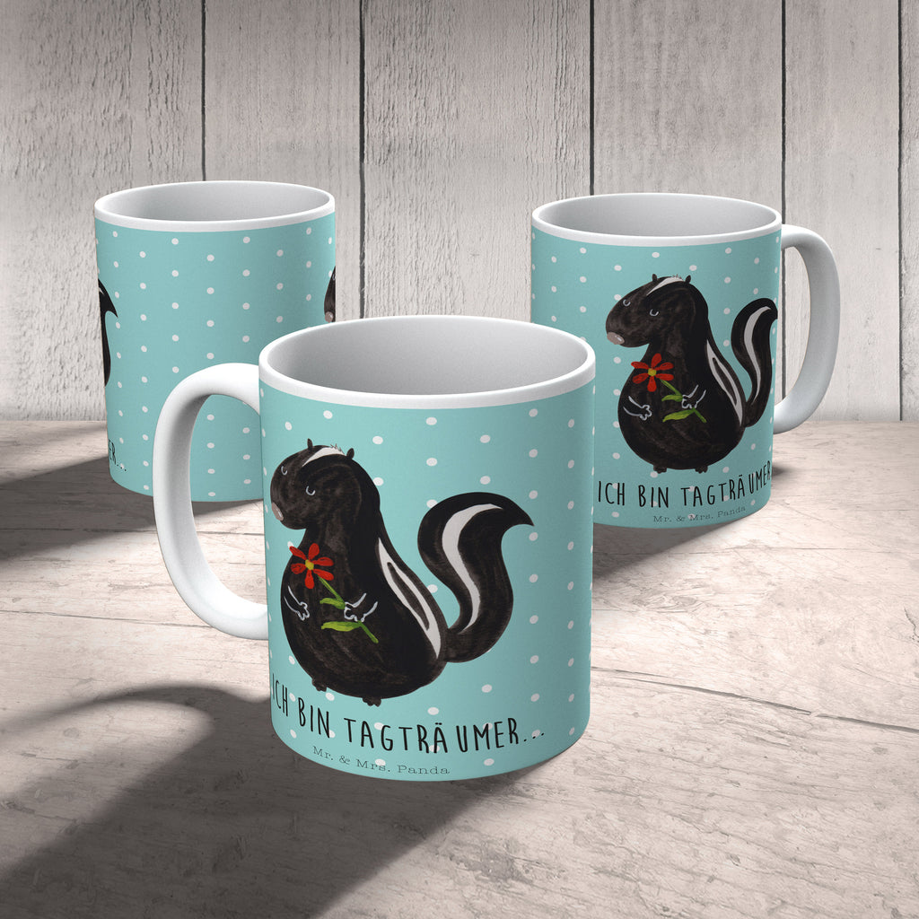 Tasse Stinktier Blume Tasse, Kaffeetasse, Teetasse, Becher, Kaffeebecher, Teebecher, Keramiktasse, Porzellantasse, Büro Tasse, Geschenk Tasse, Tasse Sprüche, Tasse Motive, Kaffeetassen, Tasse bedrucken, Designer Tasse, Cappuccino Tassen, Schöne Teetassen, Stinktier, Skunk, Wildtier, Raubtier, Stinker, Stinki, Tagträumer, verträumt, Dreams, Träume