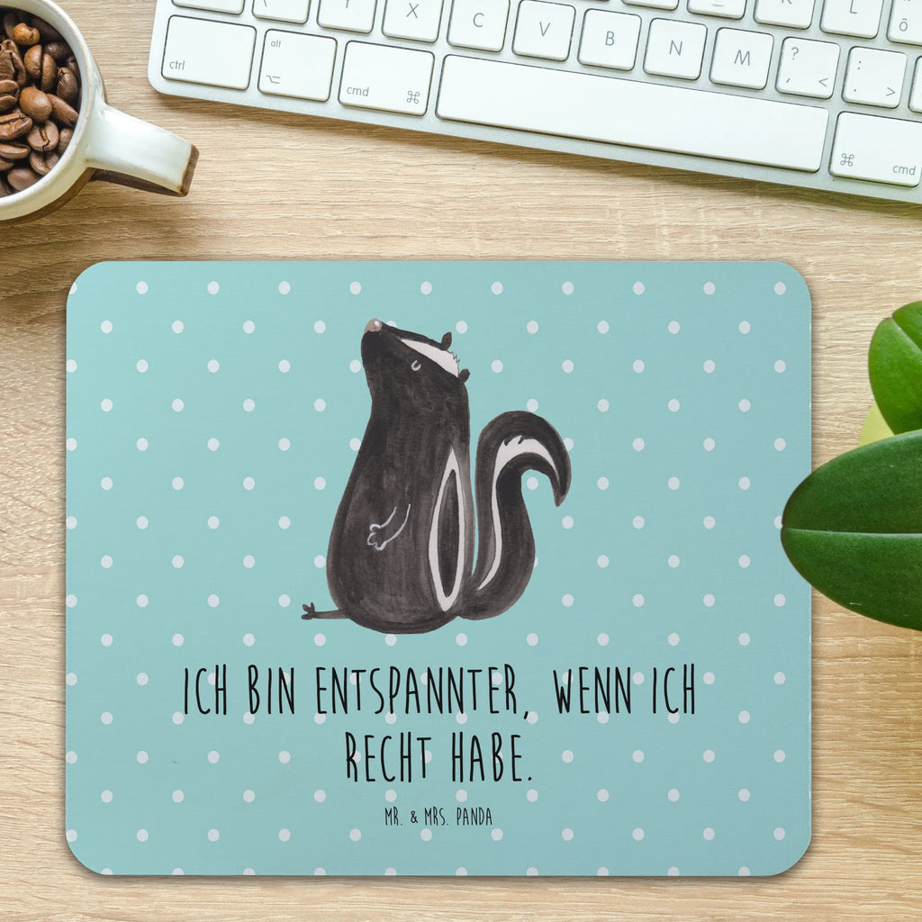 Mauspad Stinktier sitzend Mousepad, Computer zubehör, Büroausstattung, PC Zubehör, Arbeitszimmer, Mauspad, Einzigartiges Mauspad, Designer Mauspad, Mausunterlage, Mauspad Büro, Stinktier, Skunk, Wildtier, Raubtier, Stinker, Stinki, Spruch, Büro, Recht, Besserwisser