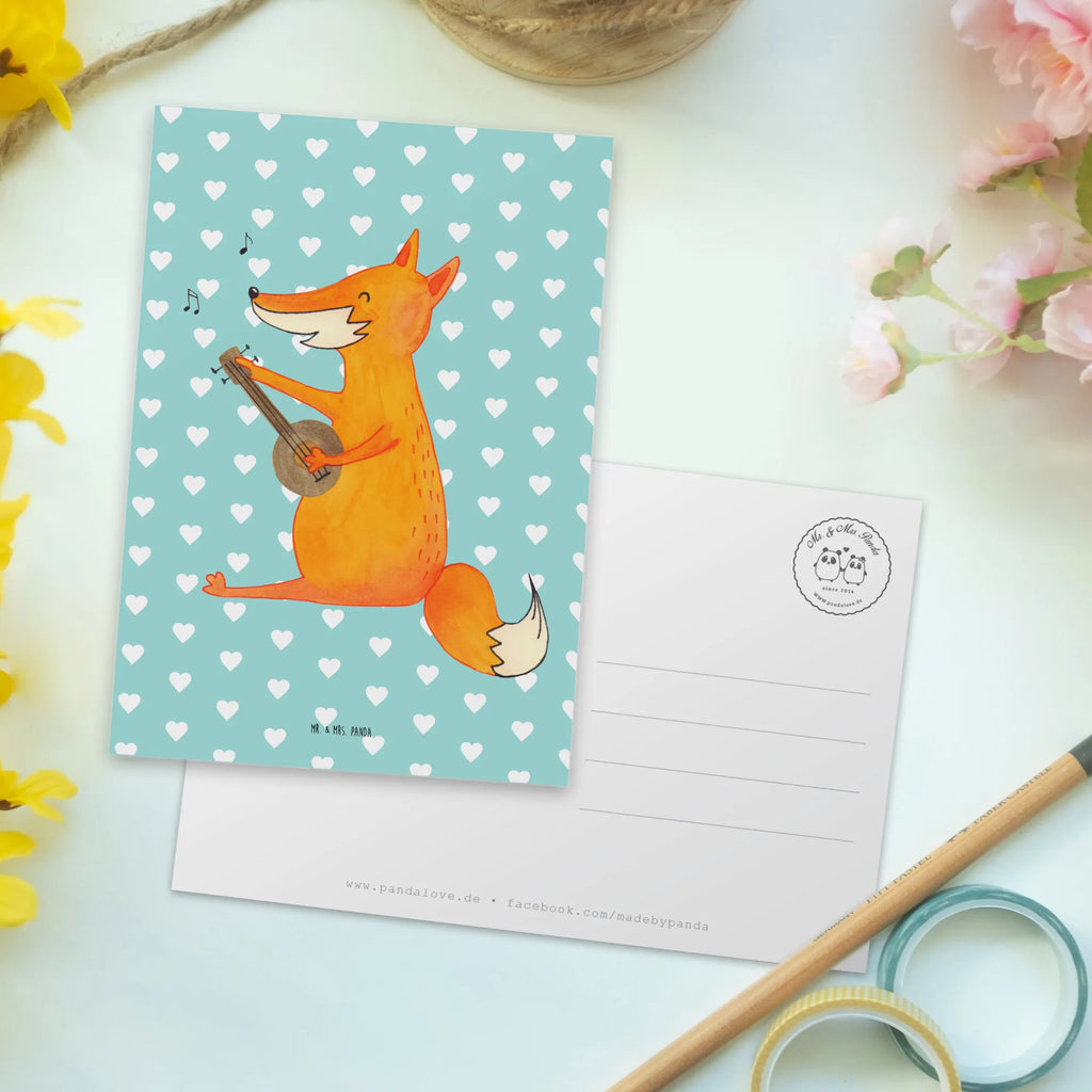 Postkarte Fuchs Gitarre Postkarte, Karte, Geschenkkarte, Grußkarte, Einladung, Ansichtskarte, Geburtstagskarte, Einladungskarte, Dankeskarte, Ansichtskarten, Einladung Geburtstag, Einladungskarten Geburtstag, Fuchs, Füchse, Geschenk Musiker, Musik Spruch, Musikerin, Sänger, Sängerin, Gitarre