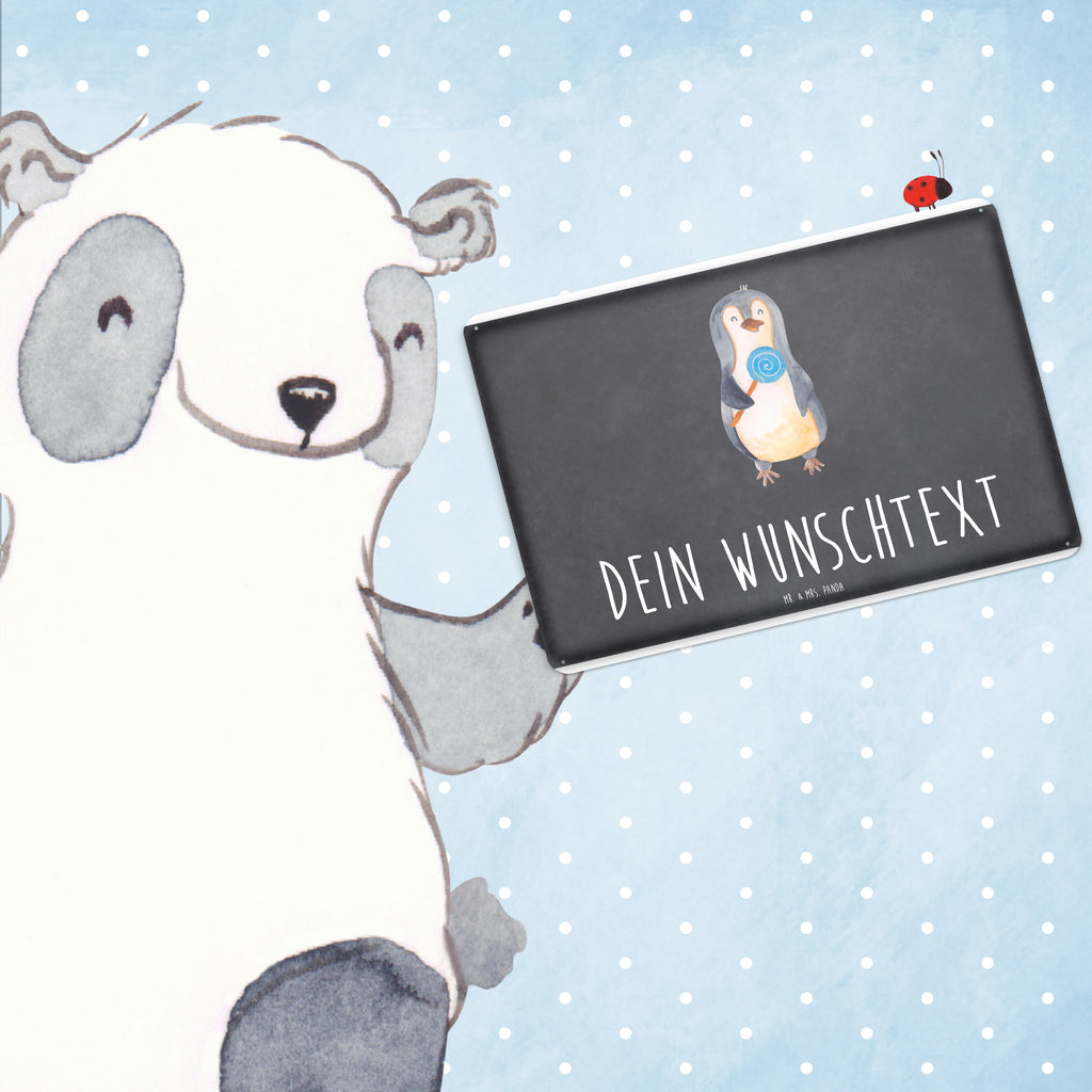 Personalisiertes Blechschild Pinguin Lolli Blechschild, Metallschild, Geschenk Schild, Schild, Magnet-Metall-Schild, Deko Schild, Wandschild, Wand-Dekoration, Türschild, Pinguin, Pinguine, Lolli, Süßigkeiten, Blödsinn, Spruch, Rebell, Gauner, Ganove, Rabauke