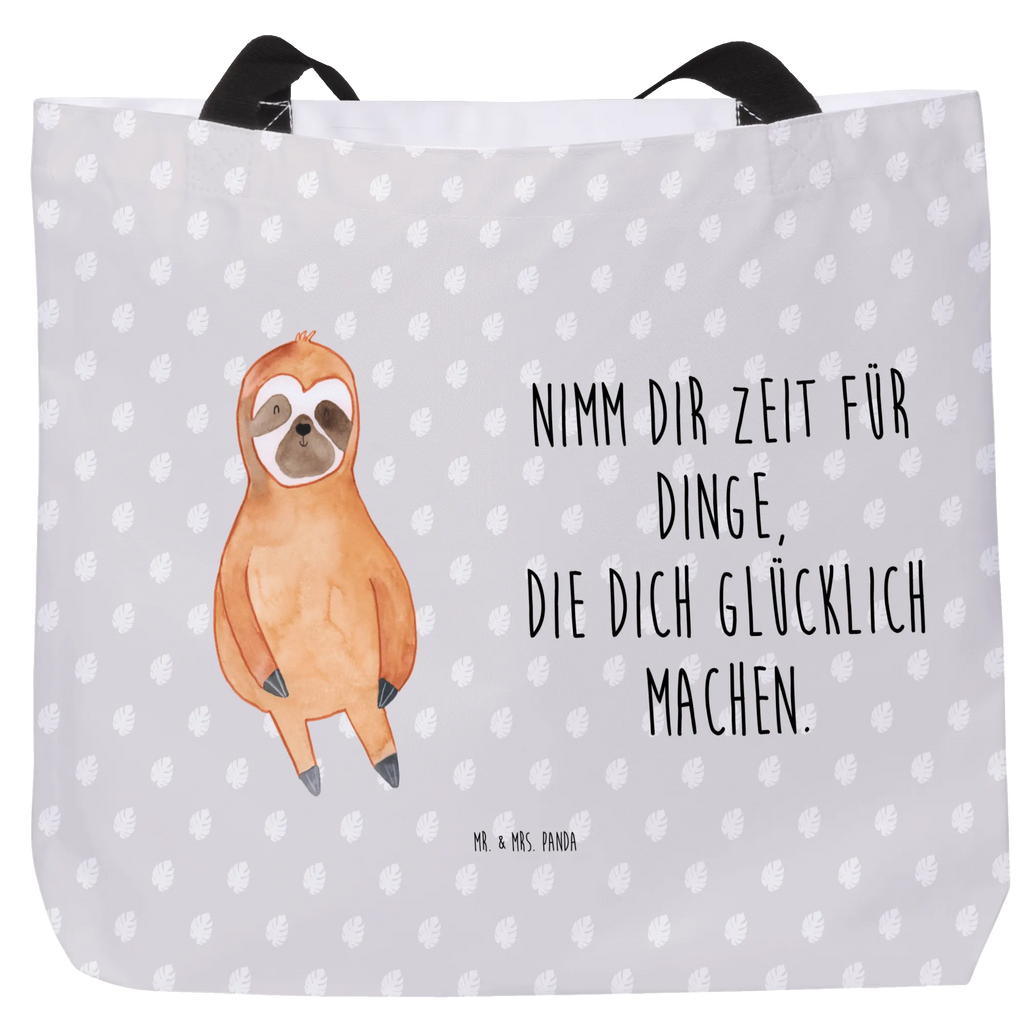 Shopper Faultier Zufrieden Beutel, Einkaufstasche, Tasche, Strandtasche, Einkaufsbeutel, Shopper, Schultasche, Freizeittasche, Tragebeutel, Schulbeutel, Alltagstasche, Faultier, Faultier Geschenk, Faultier Deko, Faultiere, faul, Lieblingstier, Pause, relaxen, Glück, glücklich, zufrieden, happy, Zufriedenheit, Gelassenheit, Ruhe, Frieden