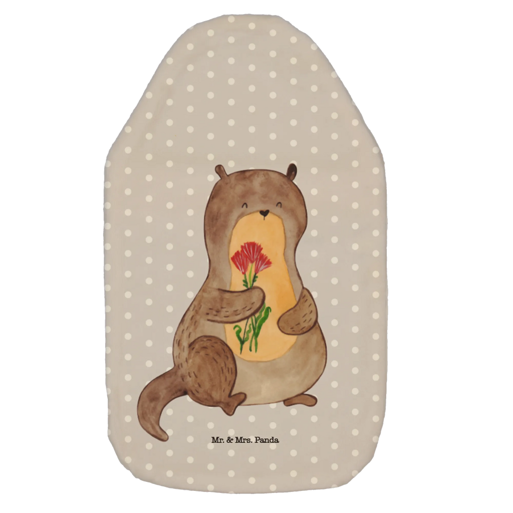 Wärmflasche Otter Blumenstrauß Wärmekissen, Kinderwärmflasche, Körnerkissen, Wärmflaschenbezug, Wärmflasche mit Bezug, Wärmflasche, Bettflasche, Kleine Wärmflasche, Otter, Fischotter, Seeotter, Otter Seeotter See Otter