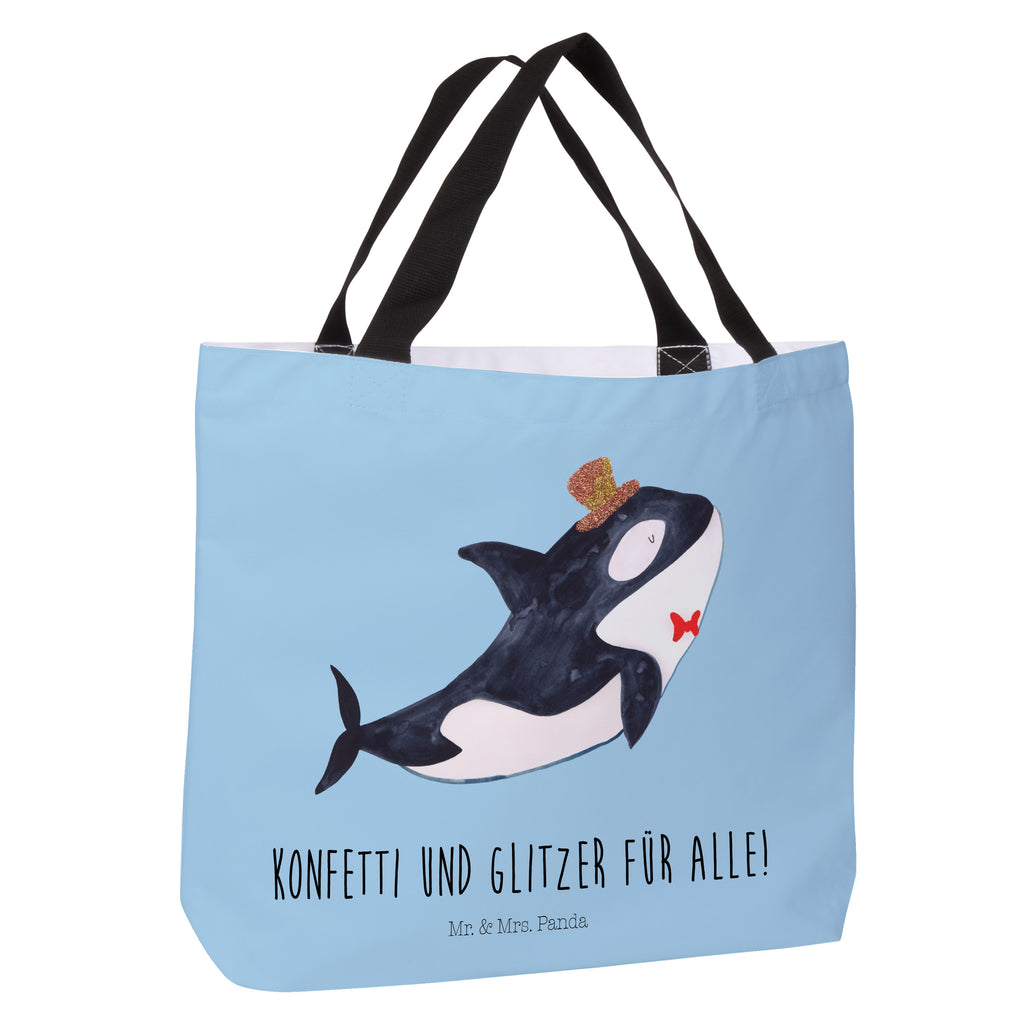 Shopper Orca Zylinder Beutel, Einkaufstasche, Tasche, Strandtasche, Einkaufsbeutel, Shopper, Schultasche, Freizeittasche, Tragebeutel, Schulbeutel, Alltagstasche, Meerestiere, Meer, Urlaub, Narwal, Glitter, Konfetti, Glitzer, Geburtstag, Feier, Fete, Fest, Glückwunsch, Orca