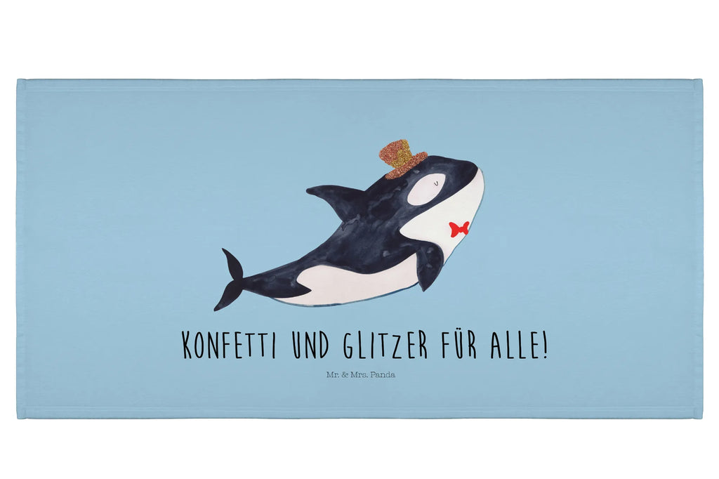 Handtuch Orca Zylinder Handtuch, Badehandtuch, Badezimmer, Handtücher, groß, Kinder, Baby, Meerestiere, Meer, Urlaub, Narwal, Glitter, Konfetti, Glitzer, Geburtstag, Feier, Fete, Fest, Glückwunsch, Orca