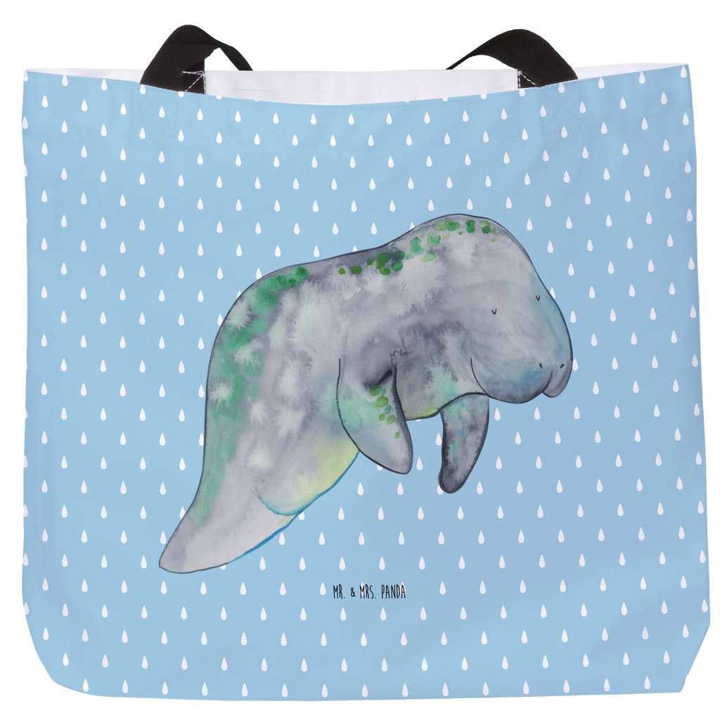 Shopper Seekuh chillt Beutel, Einkaufstasche, Tasche, Strandtasche, Einkaufsbeutel, Shopper, Schultasche, Freizeittasche, Tragebeutel, Schulbeutel, Alltagstasche, Meerestiere, Meer, Urlaub, Seekuh, Seekühe, Diät, Abnehmen, Zucker, Diätwahn, Essen, Süßigkeiten