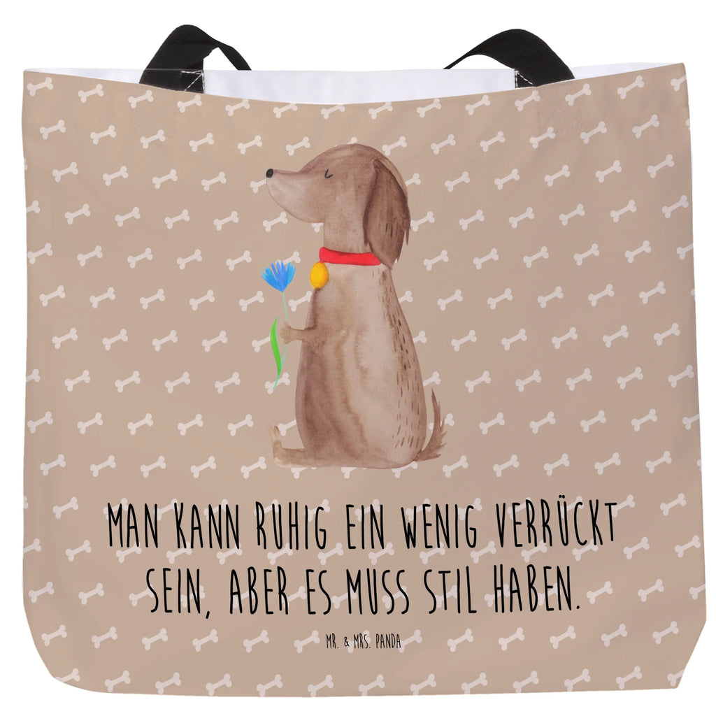 Shopper Hund Blume Beutel, Einkaufstasche, Tasche, Strandtasche, Einkaufsbeutel, Shopper, Schultasche, Freizeittasche, Tragebeutel, Schulbeutel, Alltagstasche, Hund, Hundemotiv, Haustier, Hunderasse, Tierliebhaber, Hundebesitzer, Sprüche, Hunde, Frauchen, Hundeliebe