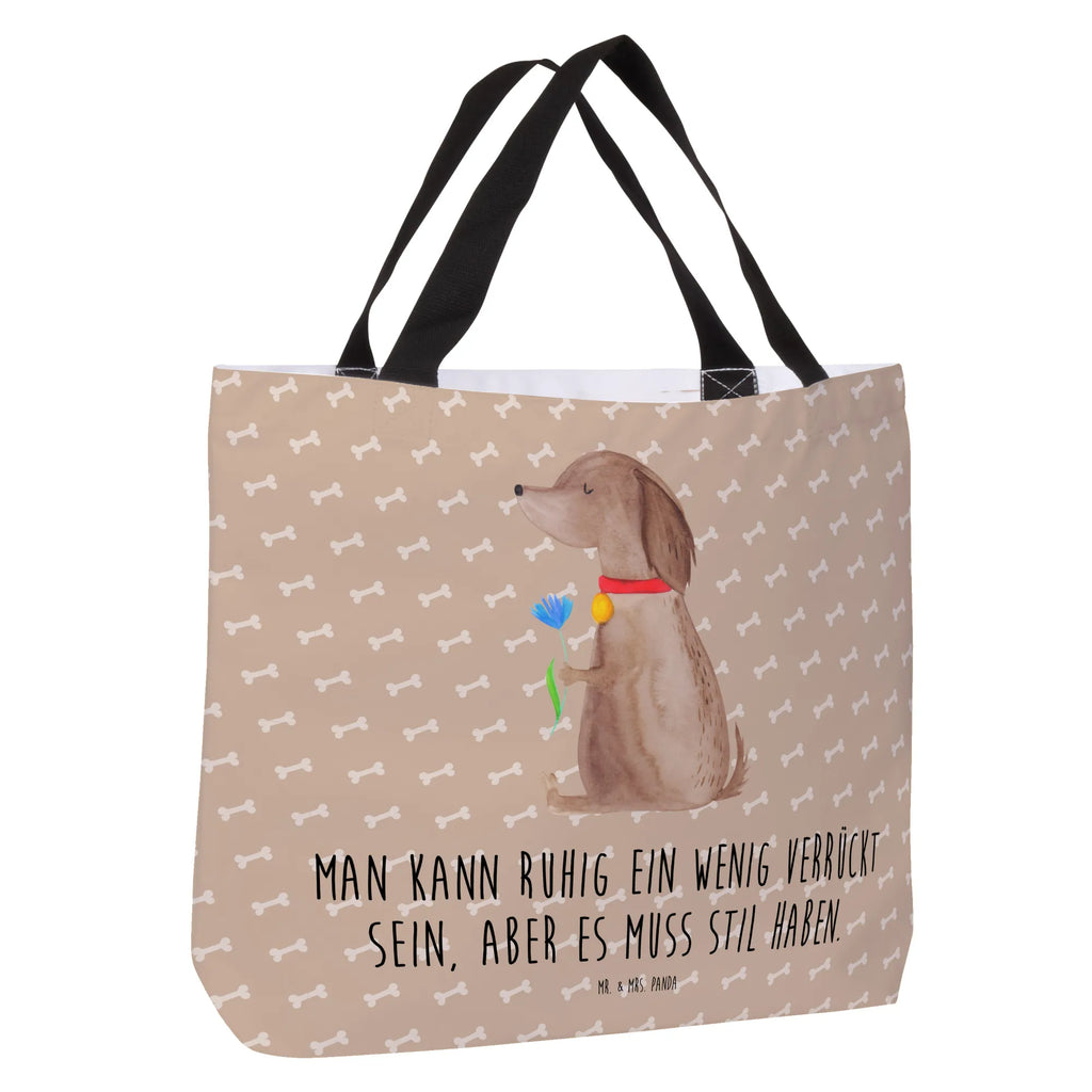 Shopper Hund Blume Beutel, Einkaufstasche, Tasche, Strandtasche, Einkaufsbeutel, Shopper, Schultasche, Freizeittasche, Tragebeutel, Schulbeutel, Alltagstasche, Hund, Hundemotiv, Haustier, Hunderasse, Tierliebhaber, Hundebesitzer, Sprüche, Hunde, Frauchen, Hundeliebe