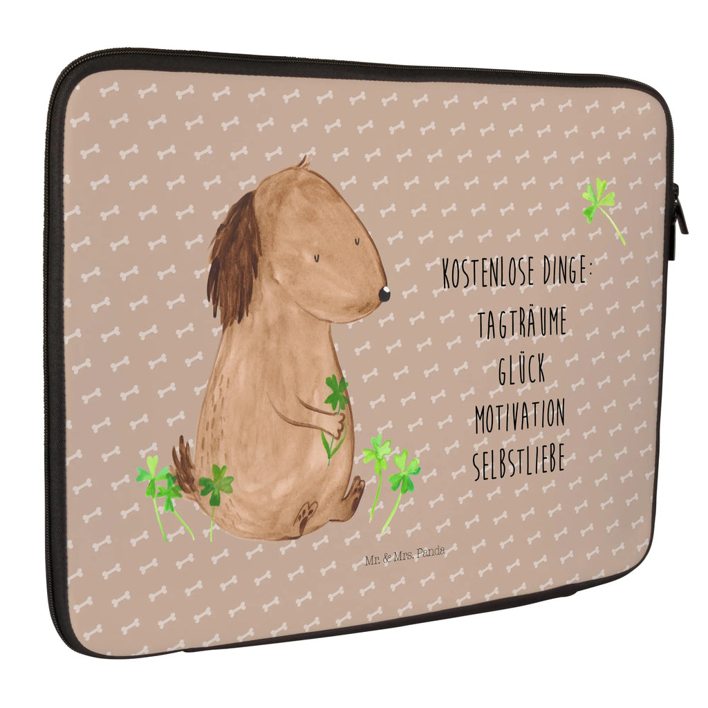 Notebook Tasche Hund Kleeblatt Notebook Tasche, Laptop, Computertasche, Tasche, Notebook-Tasche, Notebook-Reisehülle, Notebook Schutz, Hund, Hundemotiv, Haustier, Hunderasse, Tierliebhaber, Hundebesitzer, Sprüche, Kleeblatt, Glück, Tagträume, Motivation, Neuanfang, Geschenk, Glücksbringer, Selbstliebe, Achtsamkeit