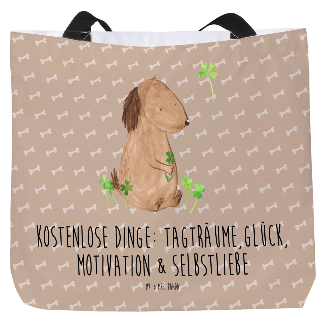 Shopper Hund Kleeblatt Beutel, Einkaufstasche, Tasche, Strandtasche, Einkaufsbeutel, Shopper, Schultasche, Freizeittasche, Tragebeutel, Schulbeutel, Alltagstasche, Hund, Hundemotiv, Haustier, Hunderasse, Tierliebhaber, Hundebesitzer, Sprüche, Kleeblatt, Glück, Tagträume, Motivation, Neuanfang, Geschenk, Glücksbringer, Selbstliebe, Achtsamkeit