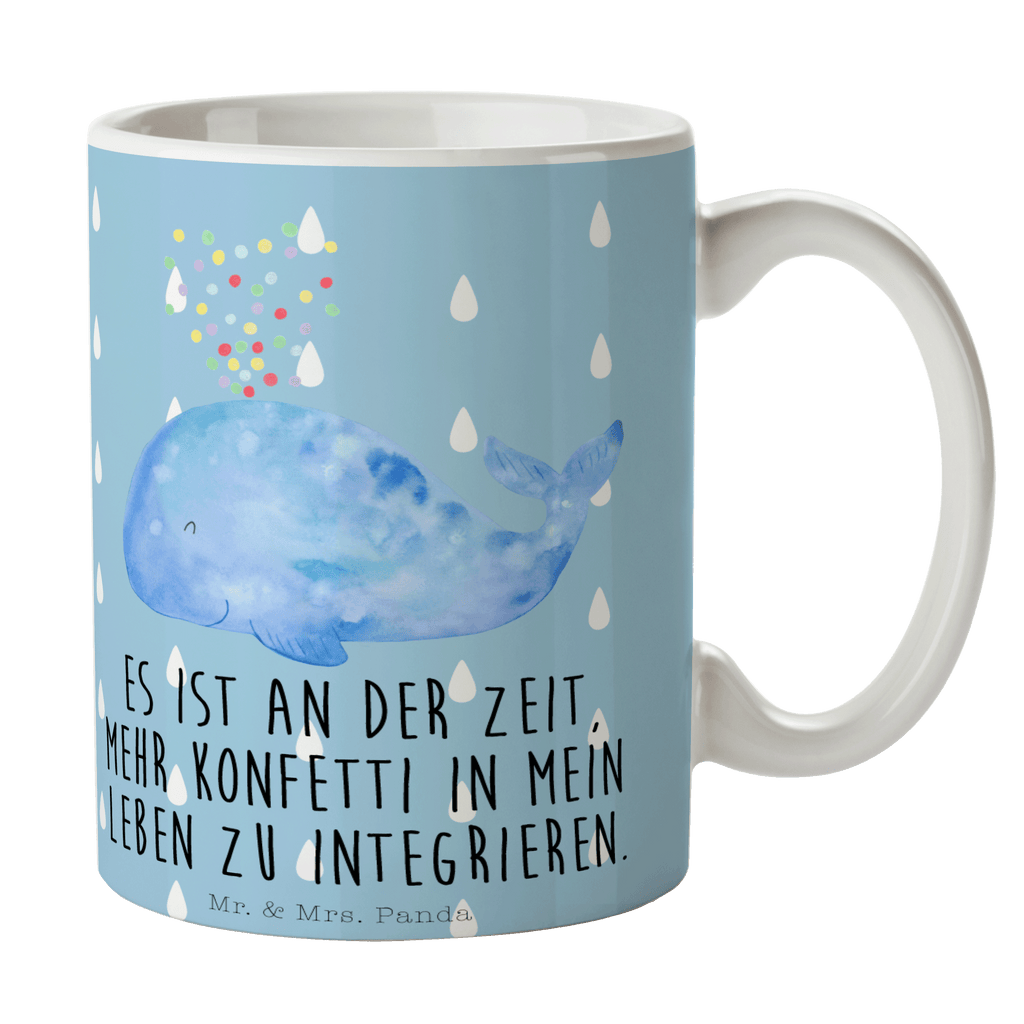 Tasse Wal Konfetti Tasse, Kaffeetasse, Teetasse, Becher, Kaffeebecher, Teebecher, Keramiktasse, Porzellantasse, Büro Tasse, Geschenk Tasse, Tasse Sprüche, Tasse Motive, Kaffeetassen, Tasse bedrucken, Designer Tasse, Cappuccino Tassen, Schöne Teetassen, Meerestiere, Meer, Urlaub, Wal, Konfetti, Wale, Motivation, Neuanfang, Trennung, Diät, Abnehmen, Neustart, Lebensabschnitt, Geburtstag