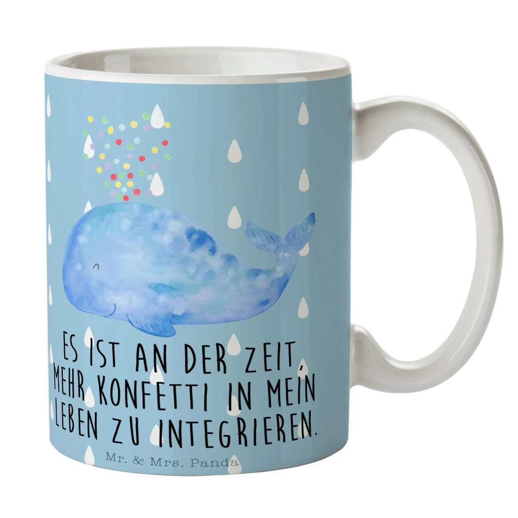 Tasse Wal Konfetti Tasse, Kaffeetasse, Teetasse, Becher, Kaffeebecher, Teebecher, Keramiktasse, Porzellantasse, Büro Tasse, Geschenk Tasse, Tasse Sprüche, Tasse Motive, Kaffeetassen, Tasse bedrucken, Designer Tasse, Cappuccino Tassen, Schöne Teetassen, Meerestiere, Meer, Urlaub, Wal, Konfetti, Wale, Motivation, Neuanfang, Trennung, Diät, Abnehmen, Neustart, Lebensabschnitt, Geburtstag