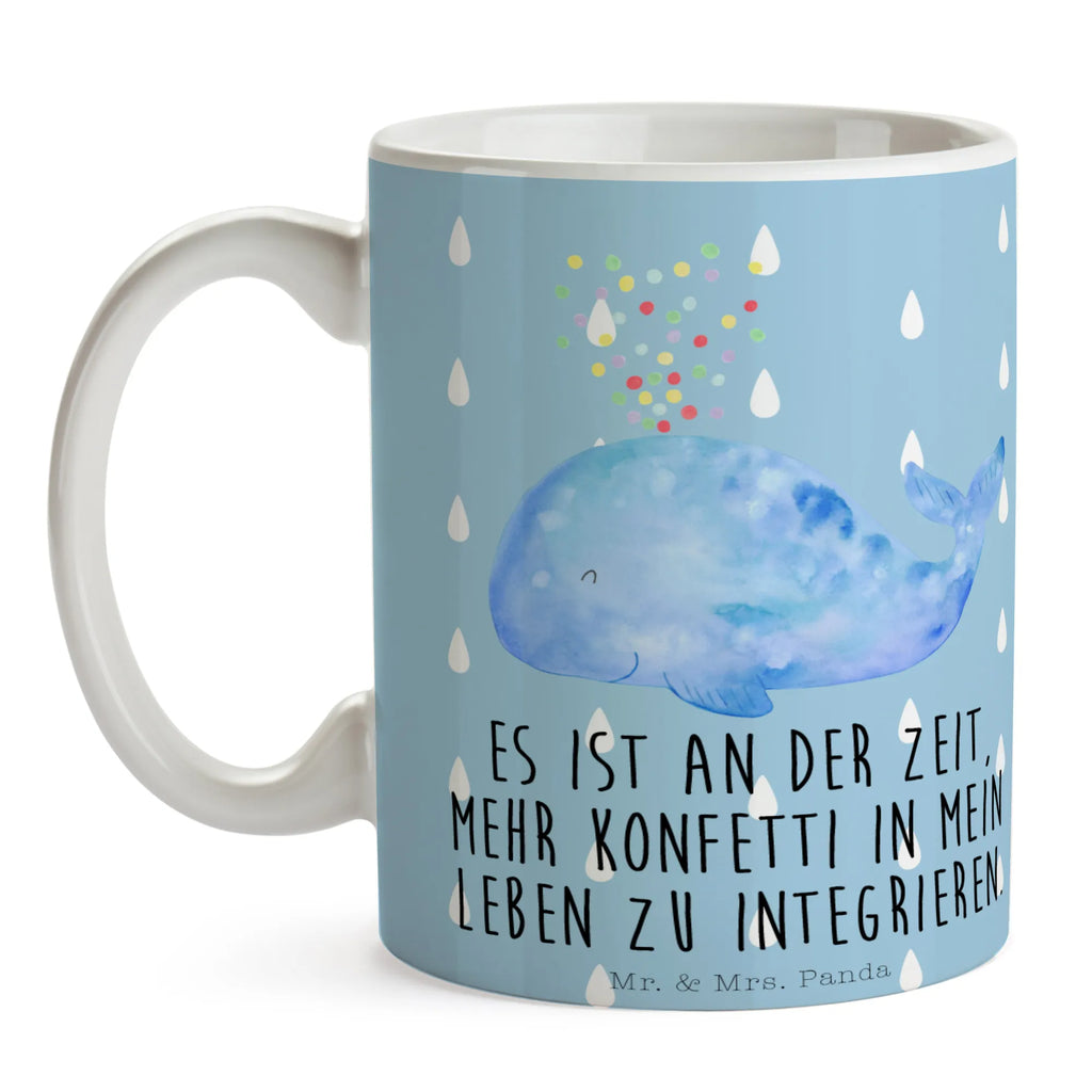 Tasse Wal Konfetti Tasse, Kaffeetasse, Teetasse, Becher, Kaffeebecher, Teebecher, Keramiktasse, Porzellantasse, Büro Tasse, Geschenk Tasse, Tasse Sprüche, Tasse Motive, Kaffeetassen, Tasse bedrucken, Designer Tasse, Cappuccino Tassen, Schöne Teetassen, Meerestiere, Meer, Urlaub, Wal, Konfetti, Wale, Motivation, Neuanfang, Trennung, Diät, Abnehmen, Neustart, Lebensabschnitt, Geburtstag