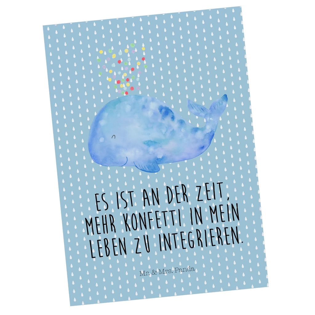 Postkarte Wal Konfetti Postkarte, Karte, Geschenkkarte, Grußkarte, Einladung, Ansichtskarte, Geburtstagskarte, Einladungskarte, Dankeskarte, Ansichtskarten, Einladung Geburtstag, Einladungskarten Geburtstag, Meerestiere, Meer, Urlaub, Wal, Konfetti, Wale, Motivation, Neuanfang, Trennung, Diät, Abnehmen, Neustart, Lebensabschnitt, Geburtstag