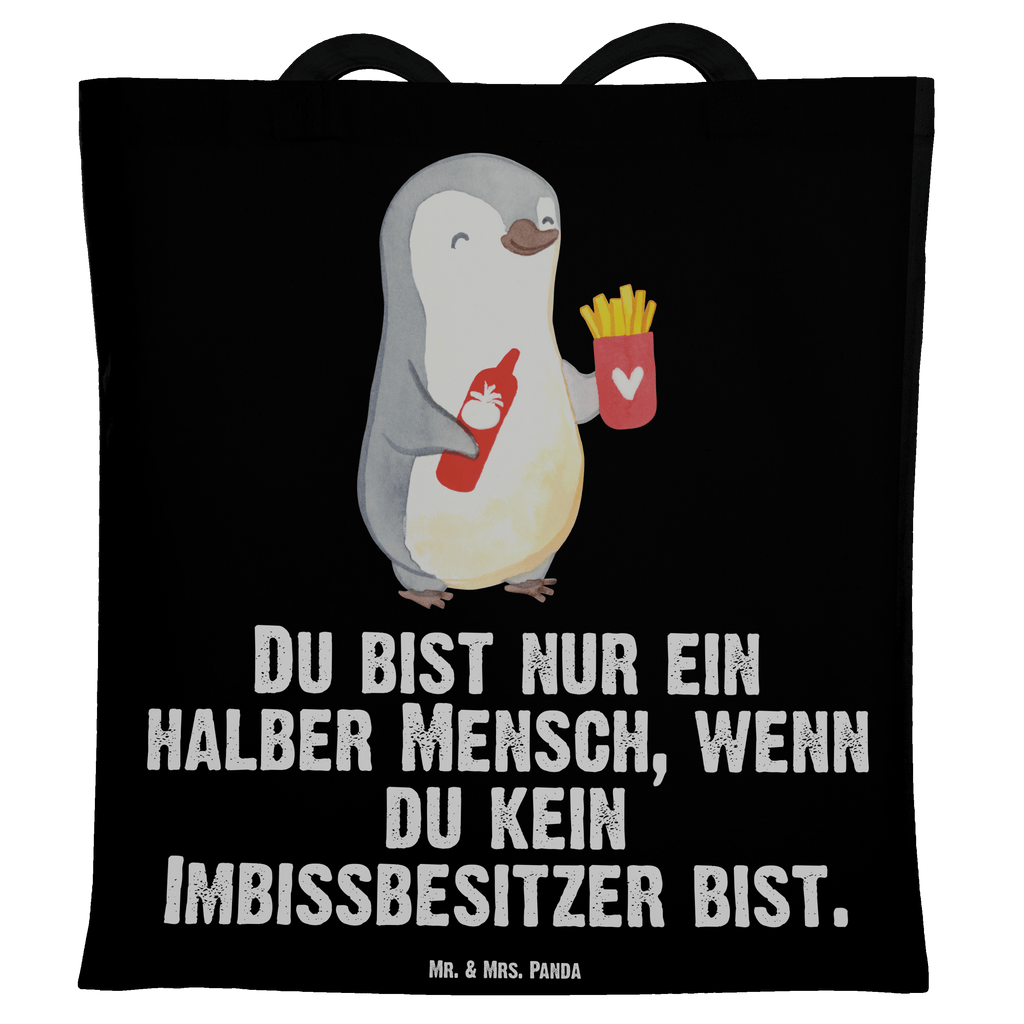 Tragetasche Imbissbesitzer mit Herz Beuteltasche, Beutel, Einkaufstasche, Jutebeutel, Stoffbeutel, Tasche, Shopper, Umhängetasche, Strandtasche, Schultertasche, Stofftasche, Tragetasche, Badetasche, Jutetasche, Einkaufstüte, Laptoptasche, Beruf, Ausbildung, Jubiläum, Abschied, Rente, Kollege, Kollegin, Geschenk, Schenken, Arbeitskollege, Mitarbeiter, Firma, Danke, Dankeschön, Imbissbesitzer, Imbissverkäufer, Pommesverkäufer, Pommesliebe