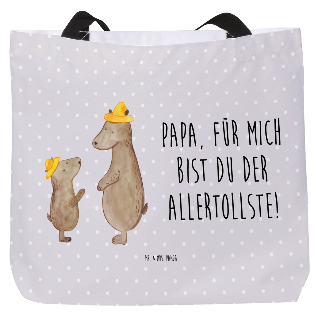 Shopper Bären mit Hut Beutel, Einkaufstasche, Tasche, Strandtasche, Einkaufsbeutel, Shopper, Schultasche, Freizeittasche, Tragebeutel, Schulbeutel, Alltagstasche, Familie, Vatertag, Muttertag, Bruder, Schwester, Mama, Papa, Oma, Opa, Bär, Bären, Vater, Papi, Paps, Dad, Daddy, Lieblingsmensch, Sohn, Söhne, Kind, Kinder, Vater-Sohn, Family, Vorbild