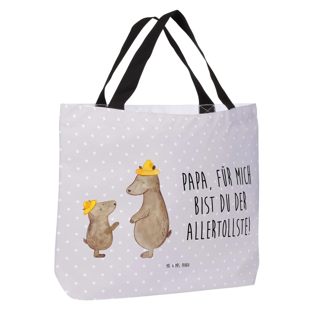 Shopper Bären mit Hut Beutel, Einkaufstasche, Tasche, Strandtasche, Einkaufsbeutel, Shopper, Schultasche, Freizeittasche, Tragebeutel, Schulbeutel, Alltagstasche, Familie, Vatertag, Muttertag, Bruder, Schwester, Mama, Papa, Oma, Opa, Bär, Bären, Vater, Papi, Paps, Dad, Daddy, Lieblingsmensch, Sohn, Söhne, Kind, Kinder, Vater-Sohn, Family, Vorbild