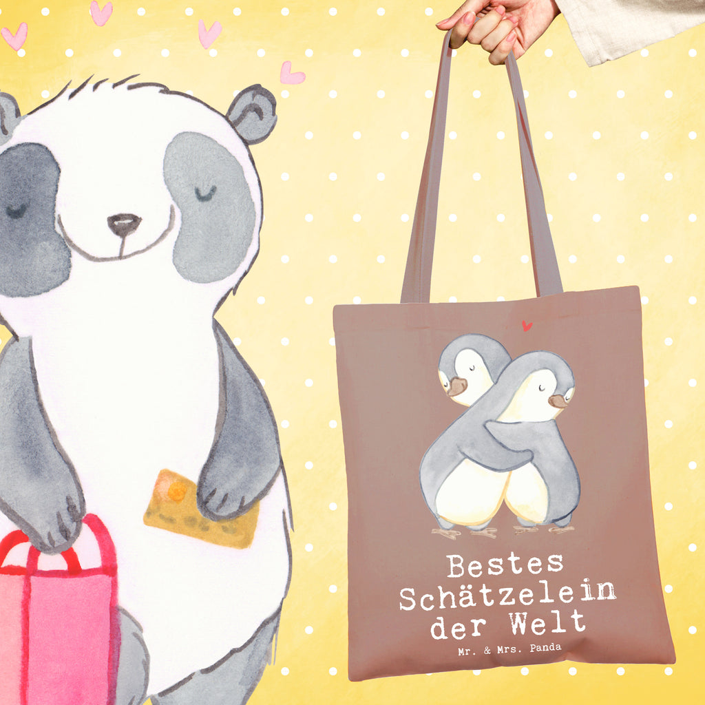 Tragetasche Pinguin Bestes Schätzelein der Welt Beuteltasche, Beutel, Einkaufstasche, Jutebeutel, Stoffbeutel, Tasche, Shopper, Umhängetasche, Strandtasche, Schultertasche, Stofftasche, Tragetasche, Badetasche, Jutetasche, Einkaufstüte, Laptoptasche, für, Dankeschön, Geschenk, Schenken, Geburtstag, Geburtstagsgeschenk, Geschenkidee, Danke, Bedanken, Mitbringsel, Freude machen, Geschenktipp, Schätzelein, Schätzchen, Schatz, Schatzi, Ehemann, Ehefrau, Freundin, Freund, Frau, Mann, Kosename, Hochzeitstag