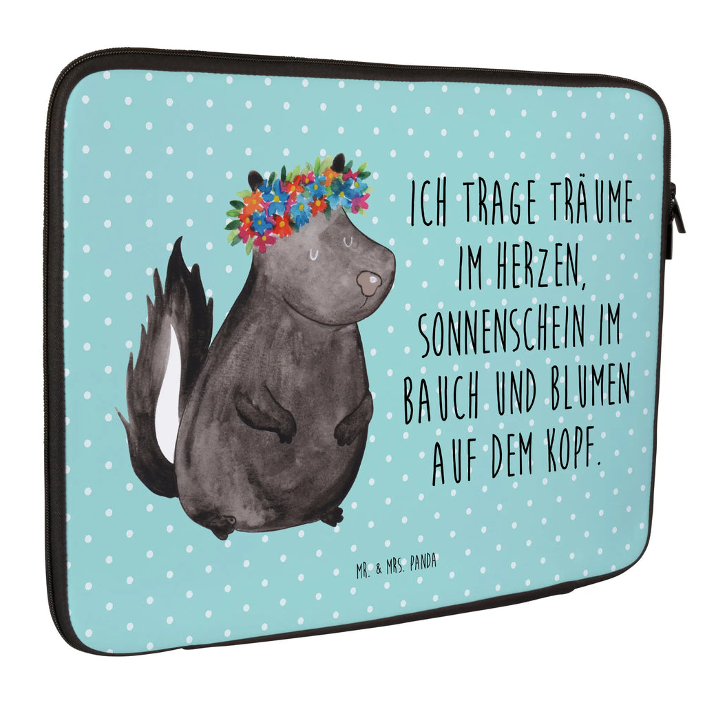 Notebook Tasche Stinktier Mädchen Notebook Tasche, Laptop, Computertasche, Tasche, Notebook-Tasche, Notebook-Reisehülle, Notebook Schutz, Stinktier, Skunk, Wildtier, Raubtier, Stinker, Stinki, Yoga, Namaste