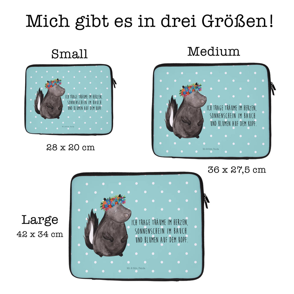 Notebook Tasche Stinktier Mädchen Notebook Tasche, Laptop, Computertasche, Tasche, Notebook-Tasche, Notebook-Reisehülle, Notebook Schutz, Stinktier, Skunk, Wildtier, Raubtier, Stinker, Stinki, Yoga, Namaste, Lebe, Liebe, Lache