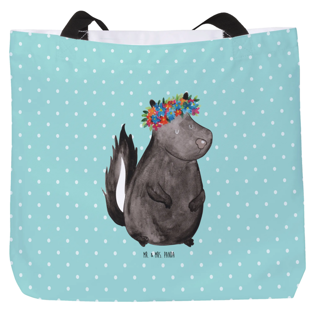 Shopper Stinktier Mädchen Beutel, Einkaufstasche, Tasche, Strandtasche, Einkaufsbeutel, Shopper, Schultasche, Freizeittasche, Tragebeutel, Schulbeutel, Alltagstasche, Stinktier, Skunk, Wildtier, Raubtier, Stinker, Stinki, Yoga, Namaste, Lebe, Liebe, Lache