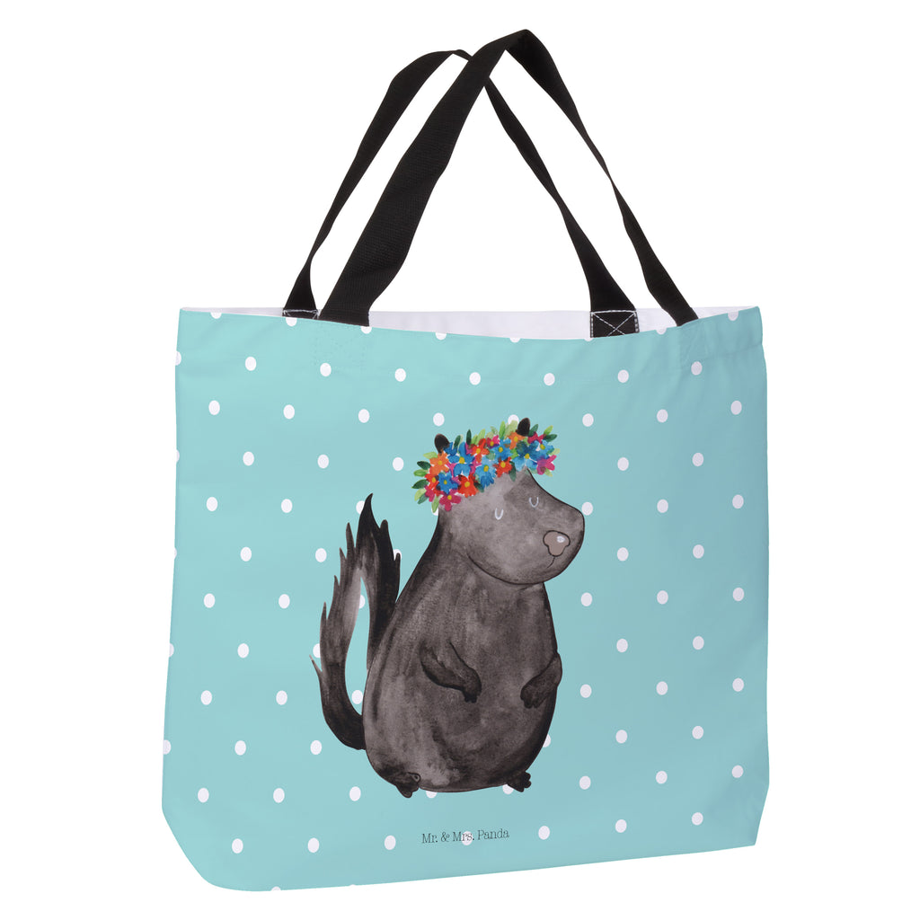 Shopper Stinktier Mädchen Beutel, Einkaufstasche, Tasche, Strandtasche, Einkaufsbeutel, Shopper, Schultasche, Freizeittasche, Tragebeutel, Schulbeutel, Alltagstasche, Stinktier, Skunk, Wildtier, Raubtier, Stinker, Stinki, Yoga, Namaste, Lebe, Liebe, Lache