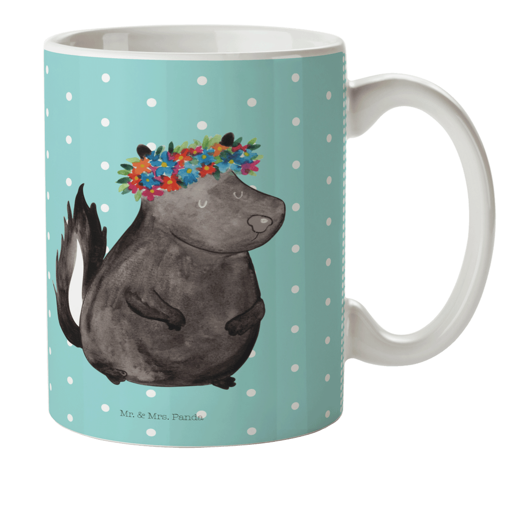 Kindertasse Stinktier Blumenmaedchen Kindertasse, Kinder Tasse, Kunststoff Tasse, Kindergarten Tasse, Trinkbecher, Camping Becher, Kaffeetasse, Kunststoffbecher, Kindergartenbecher, Outdoorgeschirr, Kunststoffgeschirr, Reisebecher, Reisetasse, Kinderbecher, Bruchfeste Tasse, Bruchsichere Tasse, Plastik Tasse, Plastiktasse, Stinktier, Skunk, Wildtier, Raubtier, Stinker, Stinki, Yoga, Namaste, Lebe, Liebe, Lache