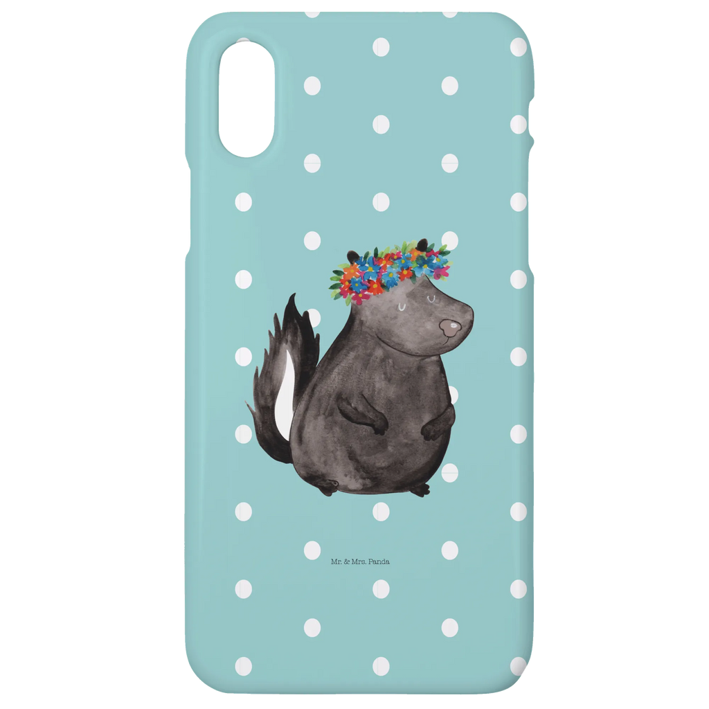 Handyhülle Stinktier Mädchen Handyhülle, Handycover, Cover, Handy, Hülle, Iphone 10, Iphone X, Stinktier, Skunk, Wildtier, Raubtier, Stinker, Stinki, Yoga, Namaste