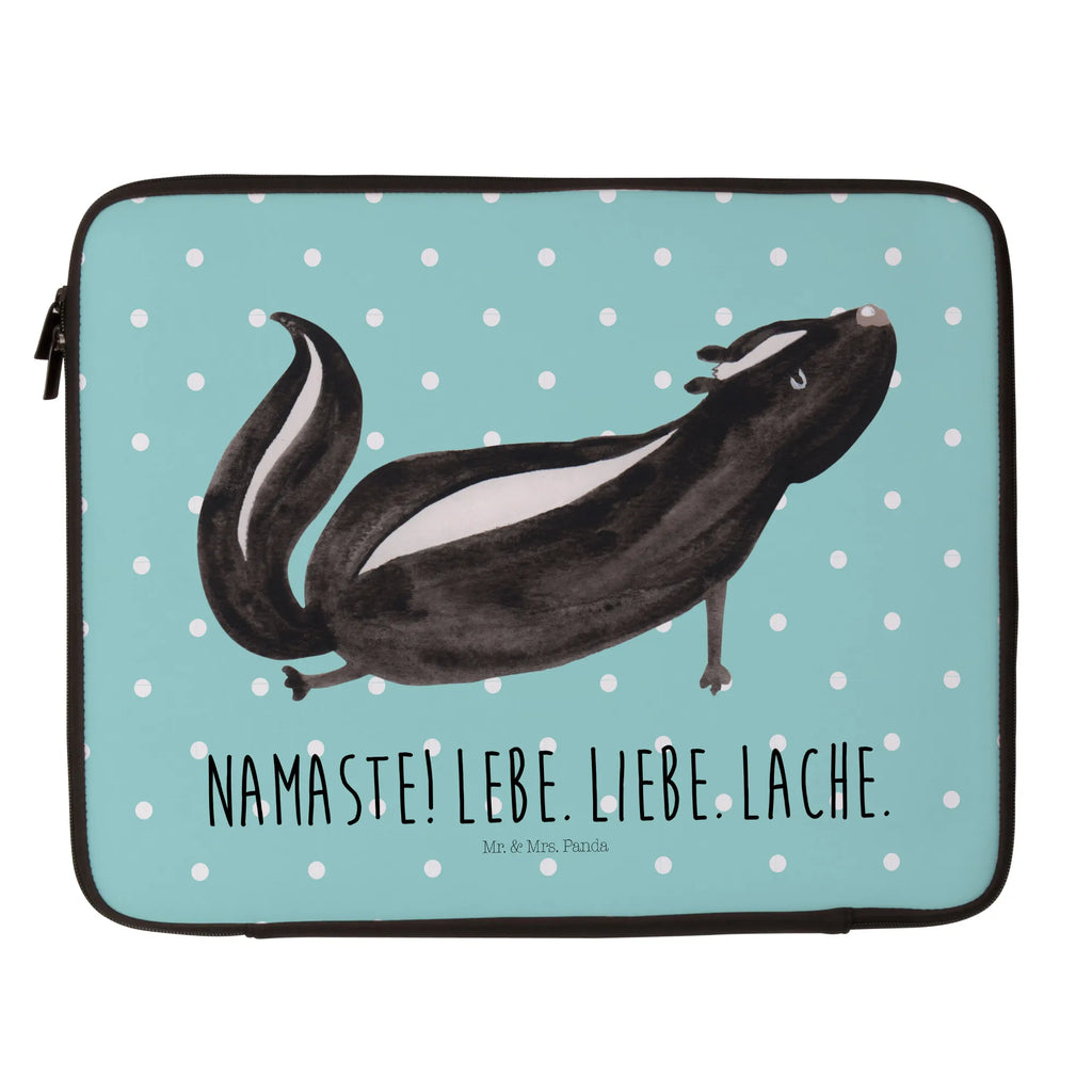 Notebook Tasche Stinktier Yoga Notebook Tasche, Laptop, Computertasche, Tasche, Notebook-Tasche, Notebook-Reisehülle, Notebook Schutz, Stinktier, Skunk, Wildtier, Raubtier, Stinker, Stinki, Yoga, Namaste, Lebe, Liebe, Lache