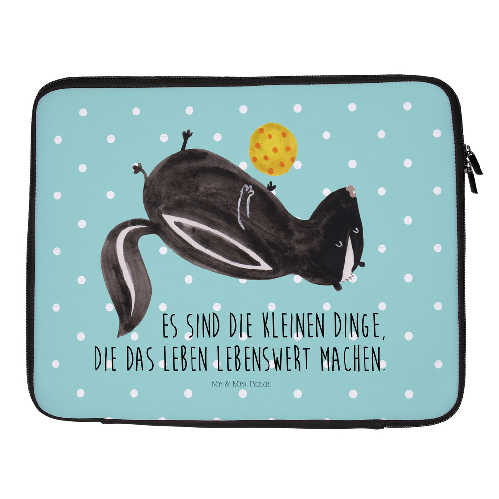 Notebook Tasche Stinktier Ball Notebook Tasche, Laptop, Computertasche, Tasche, Notebook-Tasche, Notebook-Reisehülle, Notebook Schutz, Stinktier, Skunk, Wildtier, Raubtier, Stinker, Stinki, verspielt, Weisheit