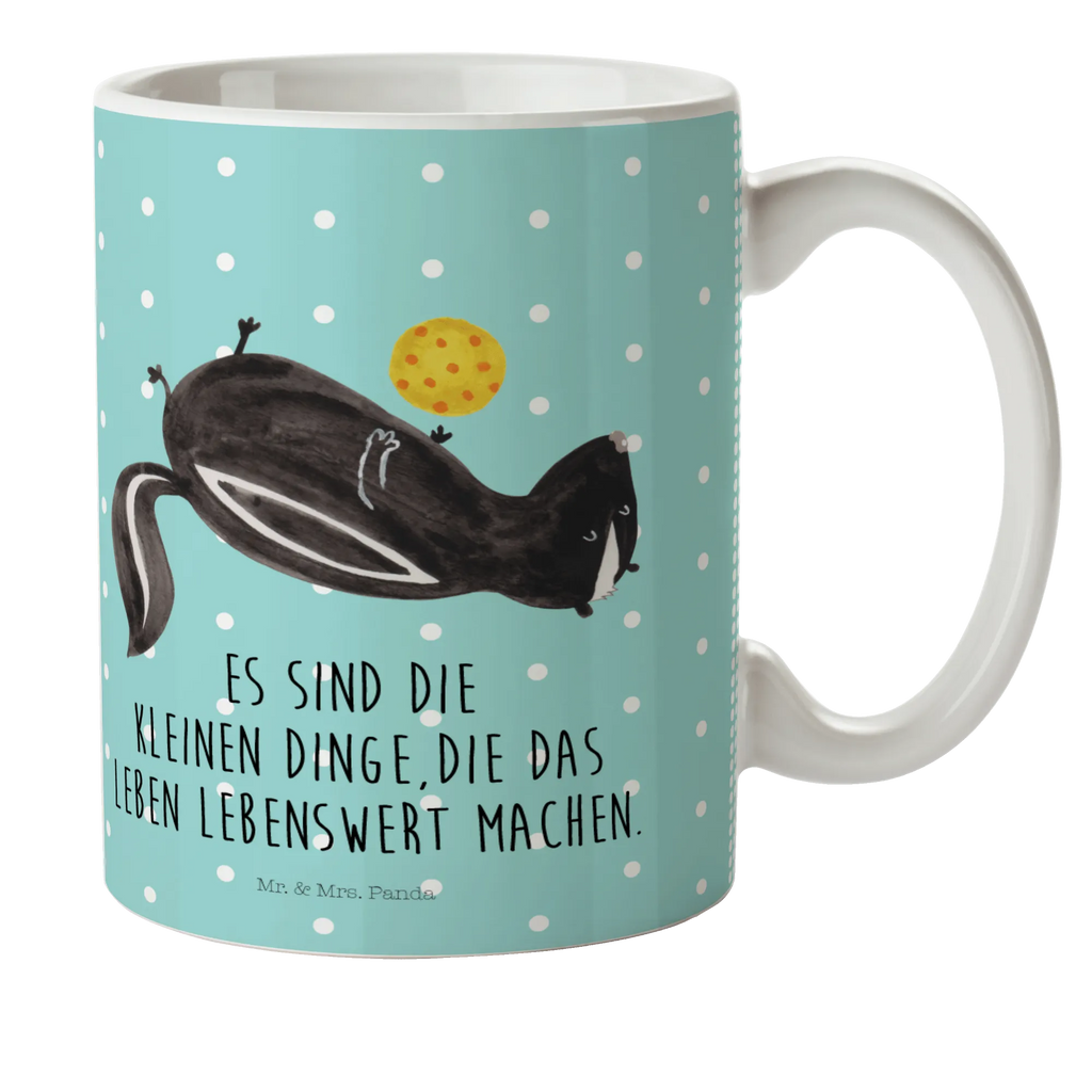 Kindertasse Stinktier Ball Kindertasse, Kinder Tasse, Kunststoff Tasse, Kindergarten Tasse, Trinkbecher, Camping Becher, Kaffeetasse, Kunststoffbecher, Kindergartenbecher, Outdoorgeschirr, Kunststoffgeschirr, Reisebecher, Reisetasse, Kinderbecher, Bruchfeste Tasse, Bruchsichere Tasse, Plastik Tasse, Plastiktasse, Stinktier, Skunk, Wildtier, Raubtier, Stinker, Stinki, verspielt, Weisheit