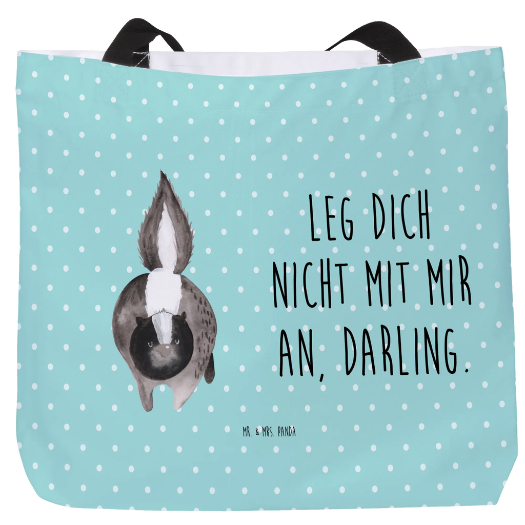 Shopper Stinktier Angriff Beutel, Einkaufstasche, Tasche, Strandtasche, Einkaufsbeutel, Shopper, Schultasche, Freizeittasche, Tragebeutel, Schulbeutel, Alltagstasche, Stinktier, Skunk, Wildtier, Raubtier, Stinker, Stinki, wütend, Drohung