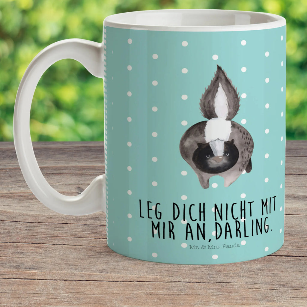 Kindertasse Stinktier Angriff Kindertasse, Kinder Tasse, Kunststoff Tasse, Kindergarten Tasse, Trinkbecher, Camping Becher, Kaffeetasse, Kunststoffbecher, Kindergartenbecher, Outdoorgeschirr, Kunststoffgeschirr, Reisebecher, Reisetasse, Kinderbecher, Bruchfeste Tasse, Bruchsichere Tasse, Plastik Tasse, Plastiktasse, Stinktier, Skunk, Wildtier, Raubtier, Stinker, Stinki, wütend, Drohung