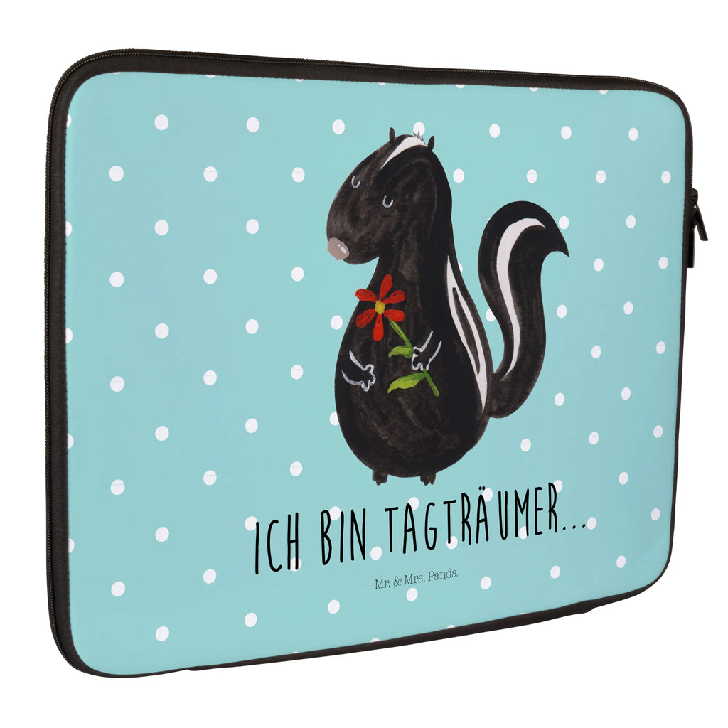 Notebook Tasche Stinktier Blume Notebook Tasche, Laptop, Computertasche, Tasche, Notebook-Tasche, Notebook-Reisehülle, Notebook Schutz, Stinktier, Skunk, Wildtier, Raubtier, Stinker, Stinki, Tagträumer, verträumt, Dreams, Träume