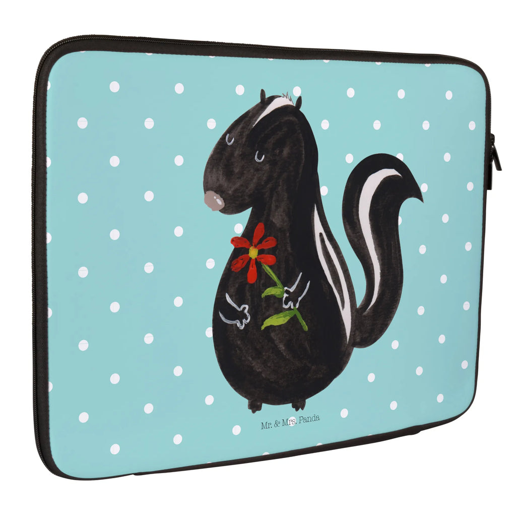 Notebook Tasche Stinktier Blume Notebook Tasche, Laptop, Computertasche, Tasche, Notebook-Tasche, Notebook-Reisehülle, Notebook Schutz, Stinktier, Skunk, Wildtier, Raubtier, Stinker, Stinki, Tagträumer, verträumt, Dreams, Träume