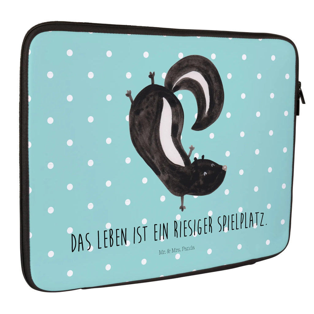 Notebook Tasche Stinktier Handstand Notebook Tasche, Laptop, Computertasche, Tasche, Notebook-Tasche, Notebook-Reisehülle, Notebook Schutz, Stinktier, Skunk, Wildtier, Raubtier, Stinker, Stinki, Spielplatz, verpielt, Kind