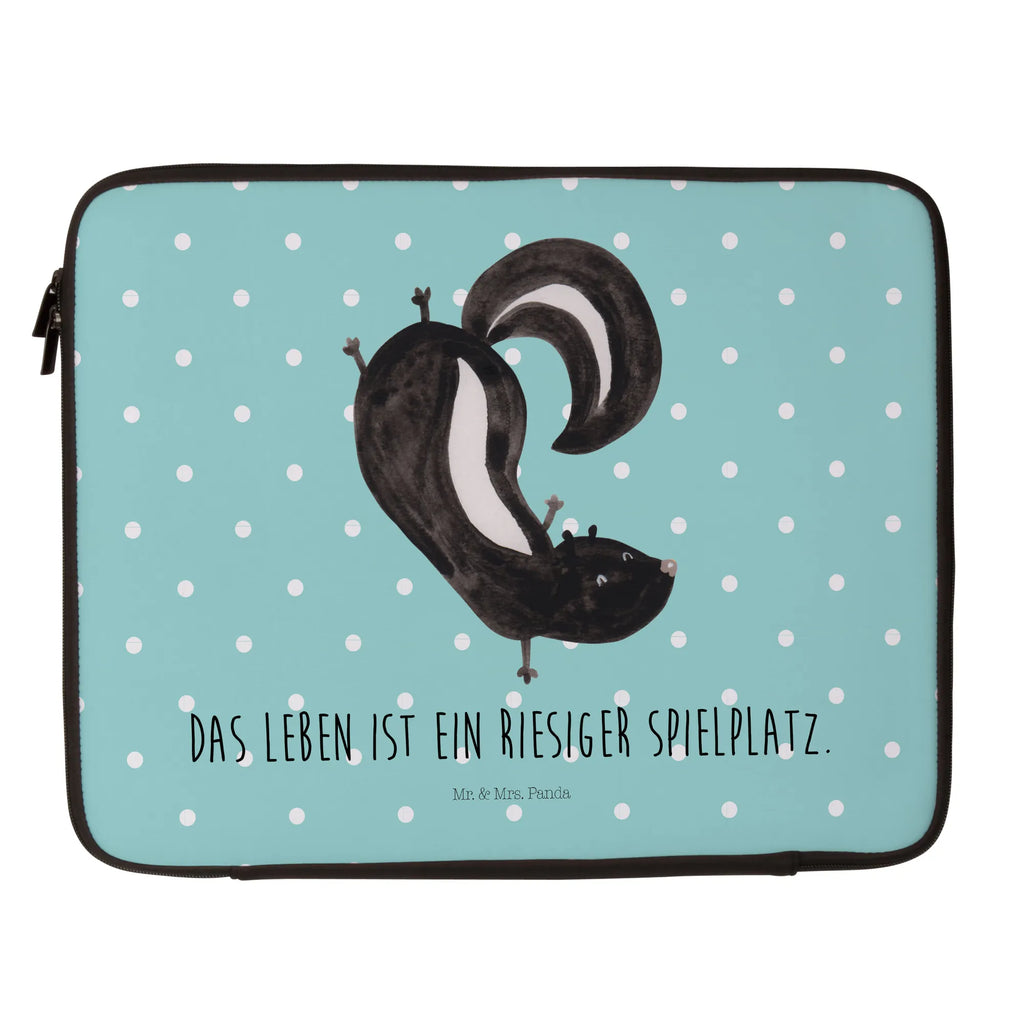 Notebook Tasche Stinktier Handstand Notebook Tasche, Laptop, Computertasche, Tasche, Notebook-Tasche, Notebook-Reisehülle, Notebook Schutz, Stinktier, Skunk, Wildtier, Raubtier, Stinker, Stinki, Spielplatz, verpielt, Kind