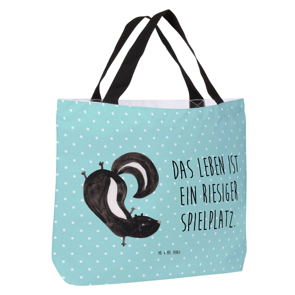 Shopper Stinktier Handstand Beutel, Einkaufstasche, Tasche, Strandtasche, Einkaufsbeutel, Shopper, Schultasche, Freizeittasche, Tragebeutel, Schulbeutel, Alltagstasche, Stinktier, Skunk, Wildtier, Raubtier, Stinker, Stinki, Spielplatz, verpielt, Kind