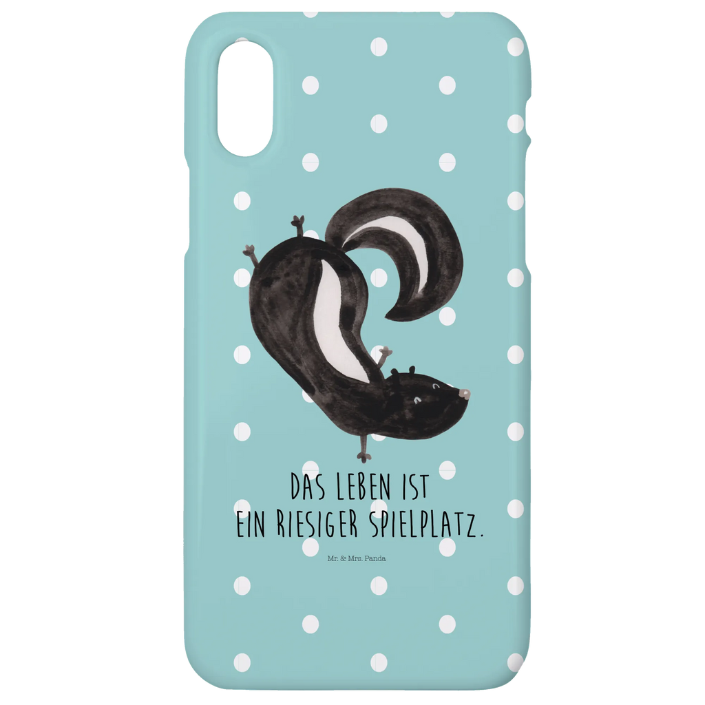 Handyhülle Stinktier Handstand Handyhülle, Handycover, Cover, Handy, Hülle, Iphone 10, Iphone X, Stinktier, Skunk, Wildtier, Raubtier, Stinker, Stinki, Spielplatz, verpielt, Kind