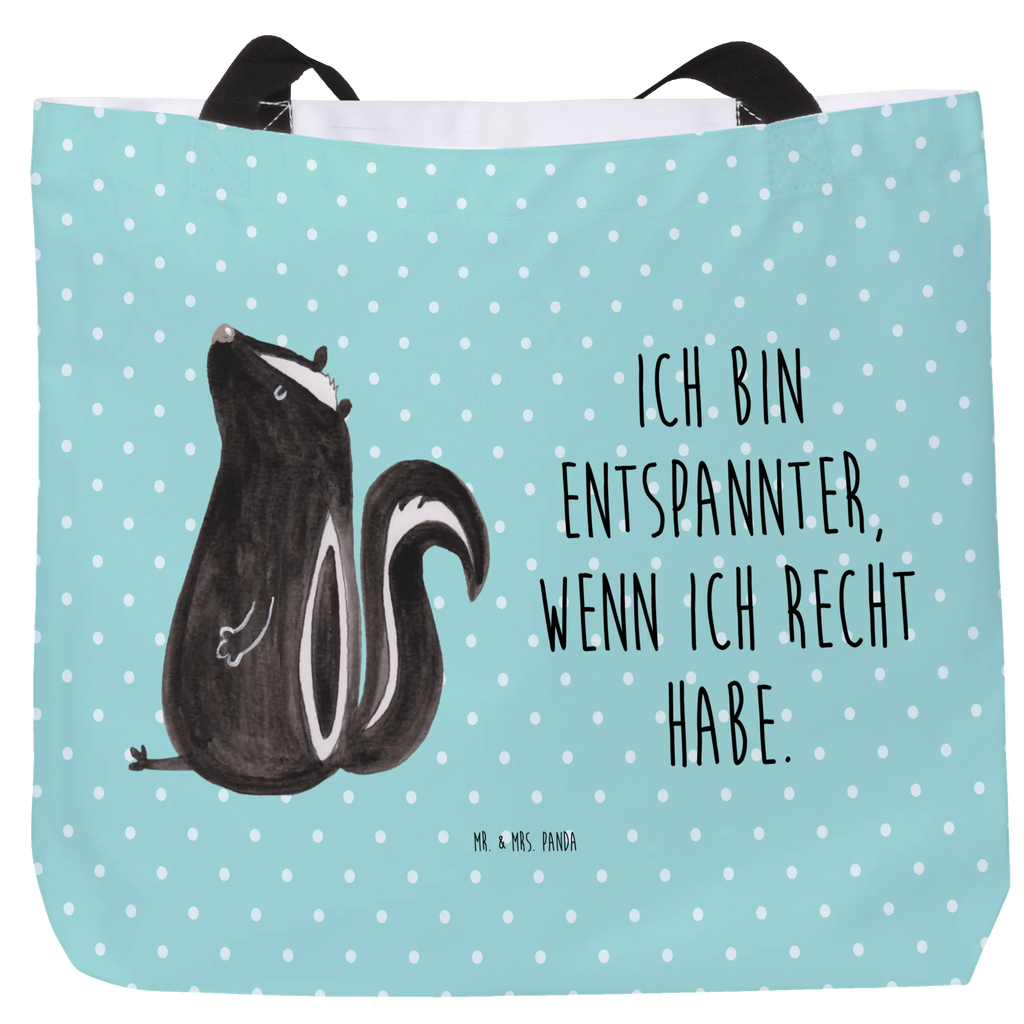 Shopper Stinktier Sitzen Beutel, Einkaufstasche, Tasche, Strandtasche, Einkaufsbeutel, Shopper, Schultasche, Freizeittasche, Tragebeutel, Schulbeutel, Alltagstasche, Stinktier, Skunk, Wildtier, Raubtier, Stinker, Stinki, Spruch, Büro, Recht, Besserwisser