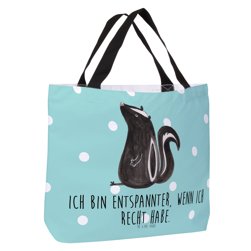 Shopper Stinktier Sitzen Beutel, Einkaufstasche, Tasche, Strandtasche, Einkaufsbeutel, Shopper, Schultasche, Freizeittasche, Tragebeutel, Schulbeutel, Alltagstasche, Stinktier, Skunk, Wildtier, Raubtier, Stinker, Stinki, Spruch, Büro, Recht, Besserwisser