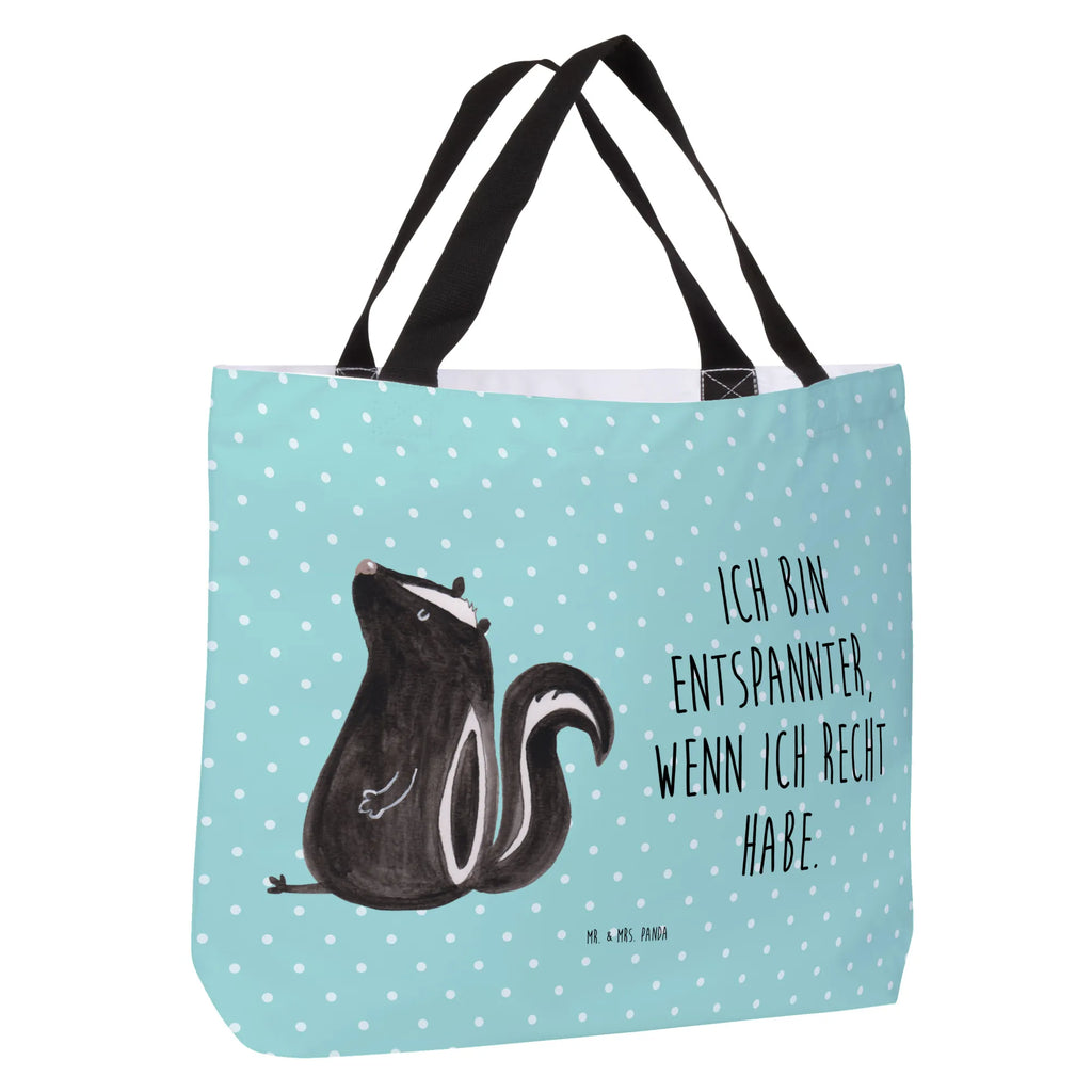 Shopper Stinktier Sitzen Beutel, Einkaufstasche, Tasche, Strandtasche, Einkaufsbeutel, Shopper, Schultasche, Freizeittasche, Tragebeutel, Schulbeutel, Alltagstasche, Stinktier, Skunk, Wildtier, Raubtier, Stinker, Stinki, Spruch, Büro, Recht, Besserwisser