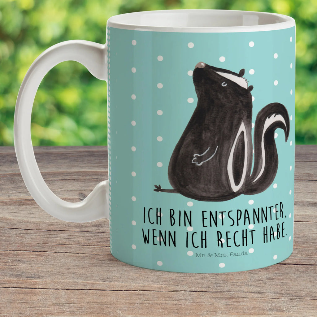 Kindertasse Stinktier Sitzen Kindertasse, Kinder Tasse, Kunststoff Tasse, Kindergarten Tasse, Trinkbecher, Camping Becher, Kaffeetasse, Kunststoffbecher, Kindergartenbecher, Outdoorgeschirr, Kunststoffgeschirr, Reisebecher, Reisetasse, Kinderbecher, Bruchfeste Tasse, Bruchsichere Tasse, Plastik Tasse, Plastiktasse, Stinktier, Skunk, Wildtier, Raubtier, Stinker, Stinki, Spruch, Büro, Recht, Besserwisser